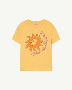 The Animals Observatory ROOSTER T-shirt Yellow sun 