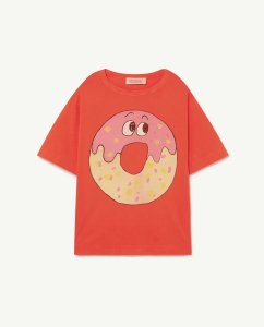 20%OFF!!The Animals Observatory ROOSTER OVERSIZE T-shirt  red donuts