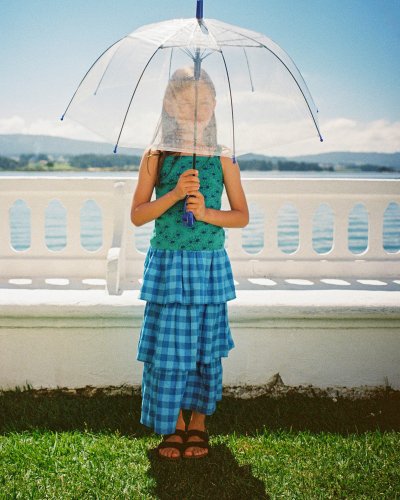 THE CAMPAMENTO Blue Checked Skirt - W THE STORE