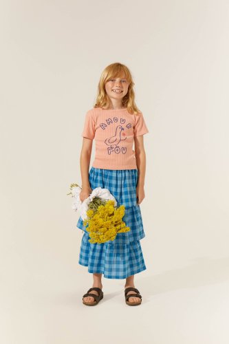 THE CAMPAMENTO Blue Checked Skirt - W THE STORE