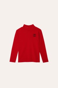 THE CAMPAMENTO Red Turtle Neck Long Sleeve kids Tshirts
