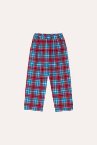 30%OFF!!THE CAMPAMENTO Red&Blue Checked kids Trousers