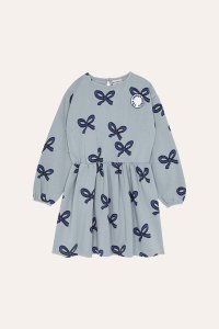 30%OFF!!THE CAMPAMENTO Blue Ribbons Long Sleeves Kids Dress