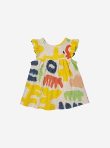 <img class='new_mark_img1' src='https://img.shop-pro.jp/img/new/icons14.gif' style='border:none;display:inline;margin:0px;padding:0px;width:auto;' />BOBO CHOSES Baby Carnival all over ruffle woven dress