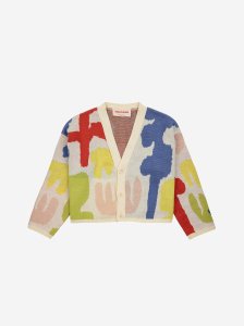 <img class='new_mark_img1' src='https://img.shop-pro.jp/img/new/icons14.gif' style='border:none;display:inline;margin:0px;padding:0px;width:auto;' />BOBO CHOSES Carnival all over cropped jacquard cardigan