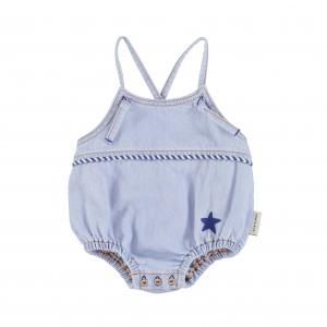 <img class='new_mark_img1' src='https://img.shop-pro.jp/img/new/icons14.gif' style='border:none;display:inline;margin:0px;padding:0px;width:auto;' />piupiuchick  baby romper light blue soft denim