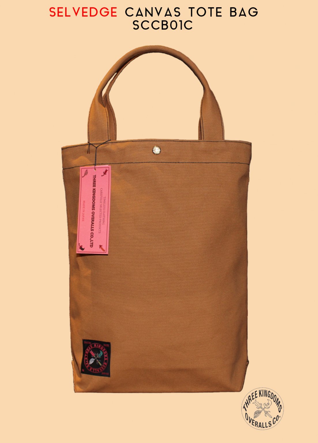 SCCB01C SELVEDGE COTTON CANVAS TOTE BAG<img class='new_mark_img2' src='https://img.shop-pro.jp/img/new/icons14.gif' style='border:none;display:inline;margin:0px;padding:0px;width:auto;' />