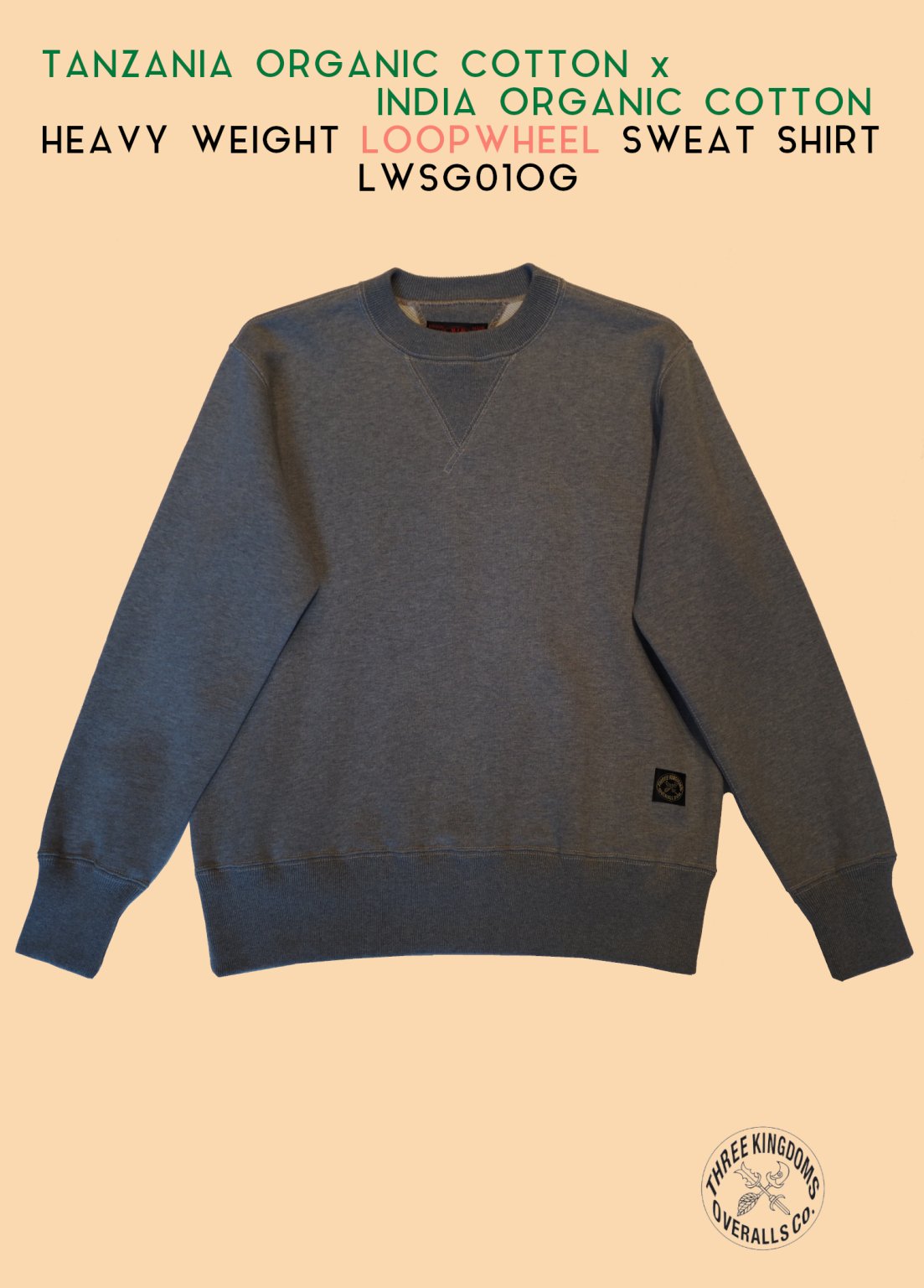 LWSG01OG HEAVY WEIGHT LOOPWHEEL SWEAT SHIRT<img class='new_mark_img2' src='https://img.shop-pro.jp/img/new/icons14.gif' style='border:none;display:inline;margin:0px;padding:0px;width:auto;' />