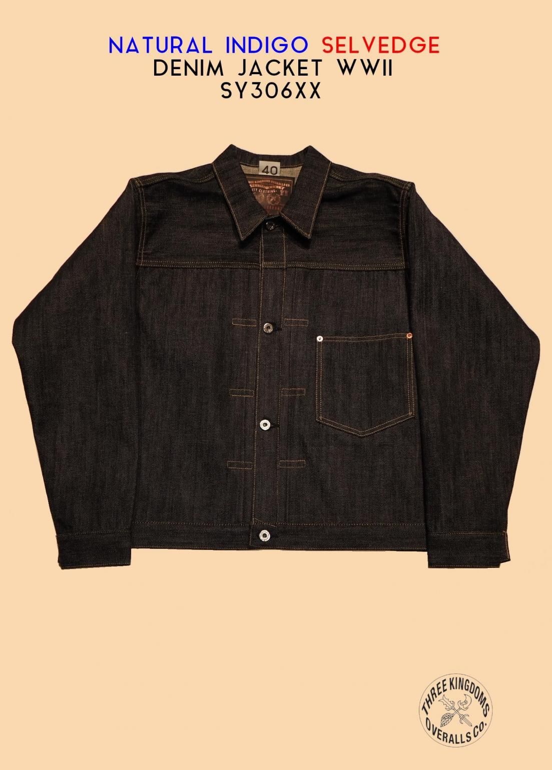 SY306XX NATURAL INDIGO SELVEDGE DENIM JACKET WWII<img class='new_mark_img2' src='https://img.shop-pro.jp/img/new/icons14.gif' style='border:none;display:inline;margin:0px;padding:0px;width:auto;' />