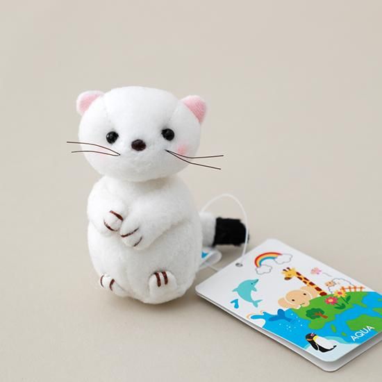 オコジョぬいぐるみ マグネット 白色 サイズ 約7cm 売店ひろば オコジョぬいぐるみ マグネット 白色 サイズ 約7cm 売店ひろば