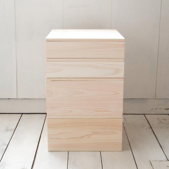 A4/ふた付・ふた付深型セット - 木作り工房こだかさー高知県産の、ひのき香るキューブボックス