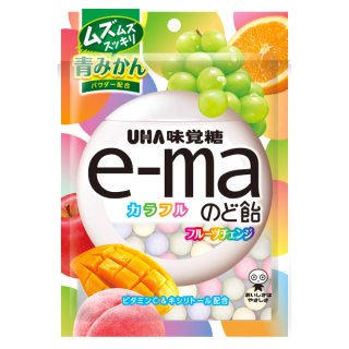 味覚糖 e-maのど飴 袋 カラフルフルーツチェンジ 50g×6入 (イーマ のど飴 キャンディ)