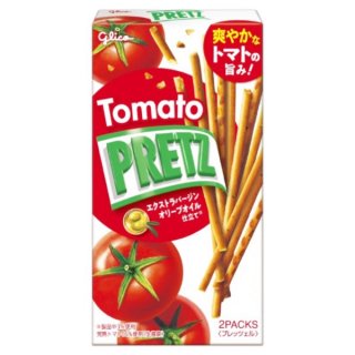 江崎グリコ トマトプリッツ 60g×10入 (プレッツェル お菓子 まとめ買い)。