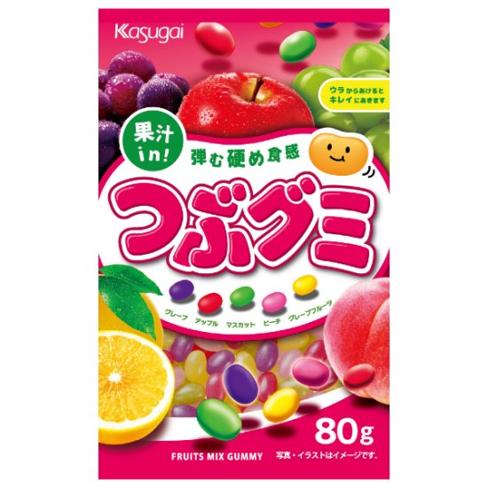 春日井製菓 つぶグミ 80g×6袋入 - ゆっくんのお菓子倉庫 Pro's店