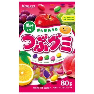 春日井製菓 つぶグミ 80g×6袋入 (グミ つぶぐみ お菓子 まとめ買い)。