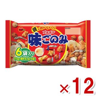 (本州一部送料無料) ブルボン 味ごのみファミリー 12入 (米菓 豆菓子 小魚 ミックス) (Y80)。