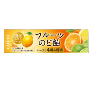 ロッテ フルーツのど飴 スティック 10入 (スティックキャンディ)。