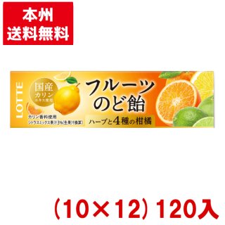 ロッテ フルーツのど飴 スティック (10×12)120入 (ケース販売)(Y80) (本州一部送料無料)