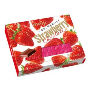 明治 ストロベリーチョコレート BOX 26枚×6入 (バレンタイン ホワイトデー お菓子作り チョコレート 苺 チョコ)。