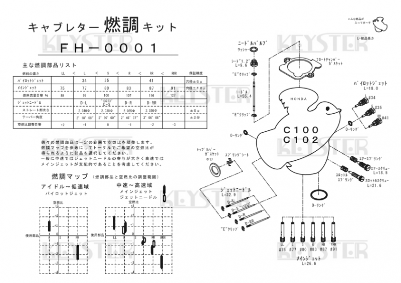 予約中!】 GSX400S カタナ GK77A キャブレター オーバーホールキット4