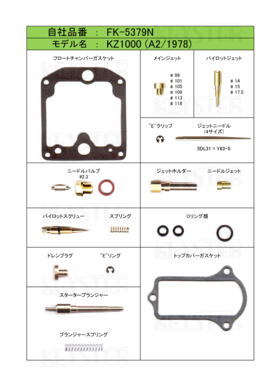 燃調キット KZ1000 (A2)用キャブレター オーバーホール&セッティング