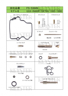 ǳĴåȡGSX-R400R (GK76A)ѥ֥쥿 Сۡ&åƥ󥰥ѡĥå