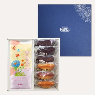 【 春ギフト特集 】フィナンシェ2種×3個と春ブレンドHANA豆 200gセット（送料無料）