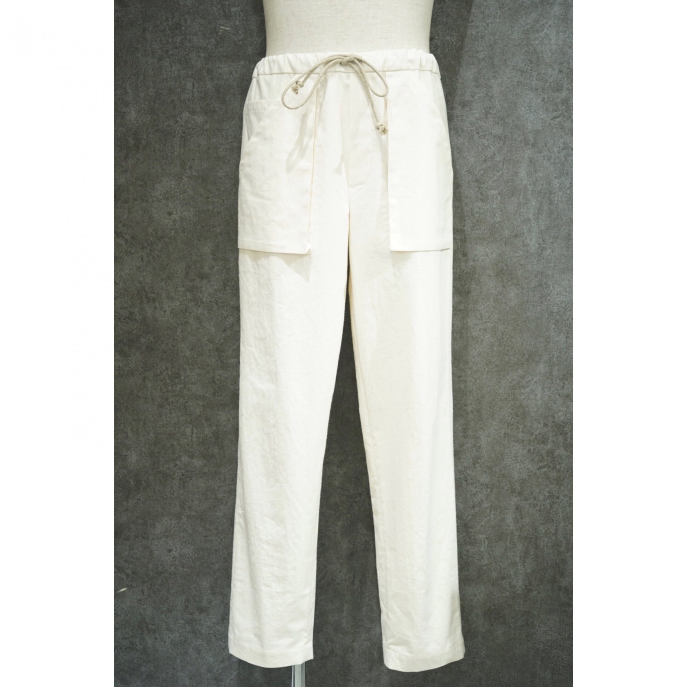 FRANK LEDER-VINTAGE BEDSHEET DRAWSTRING TROUSERS -Amanojak.