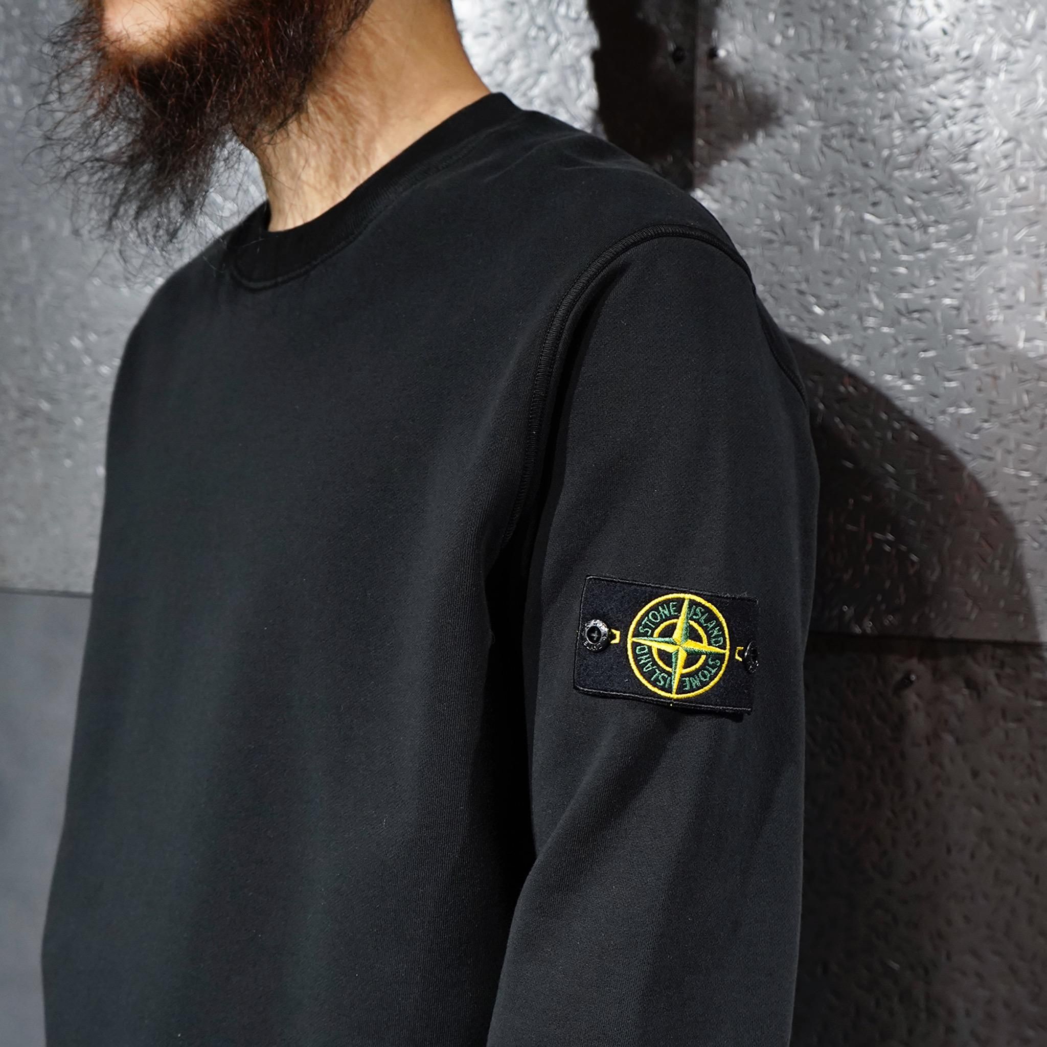 STONE ISLAND ストーンアイランド ヘビーウェイト ロンT ブラックL