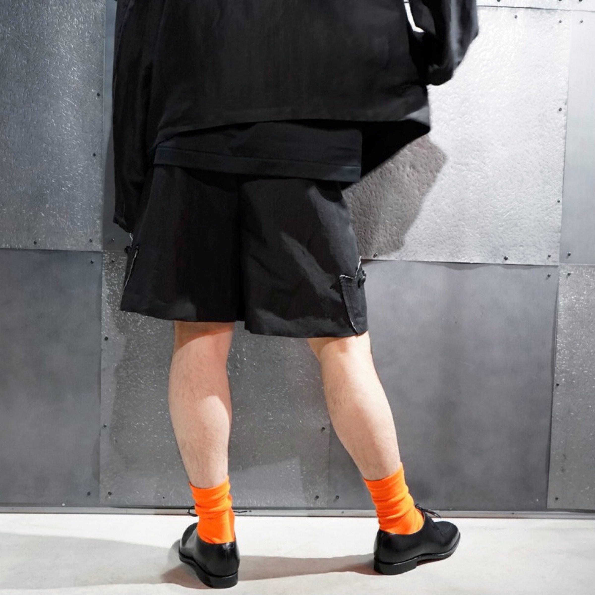 ショーツ Black Shorts Dendou-メンズ