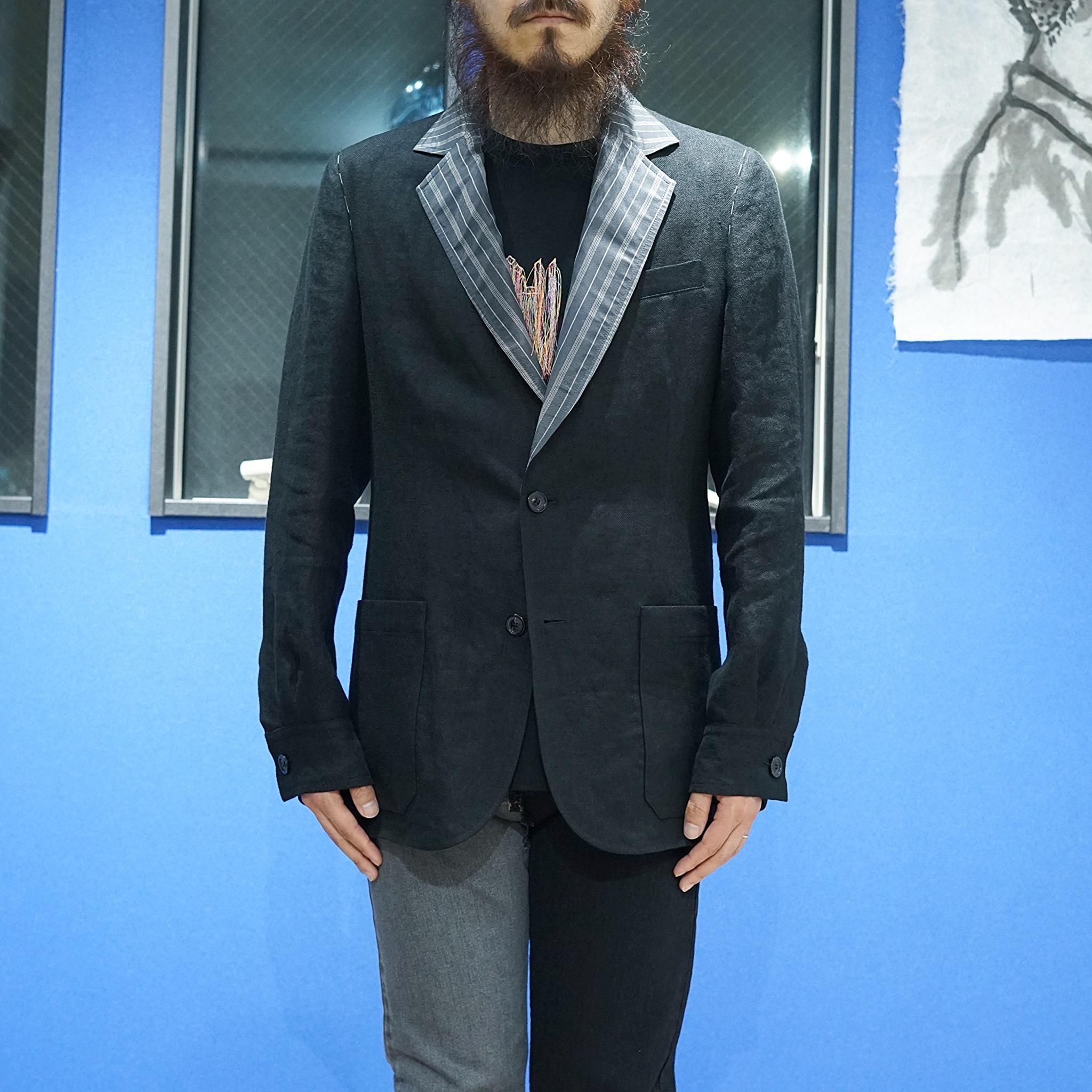 Maison Margiela Defile Co Ed Collection リネンストライプジャケット Amanojak Maison Margiela Defile Co Ed Collection リネンストライプジャケット Amanojak