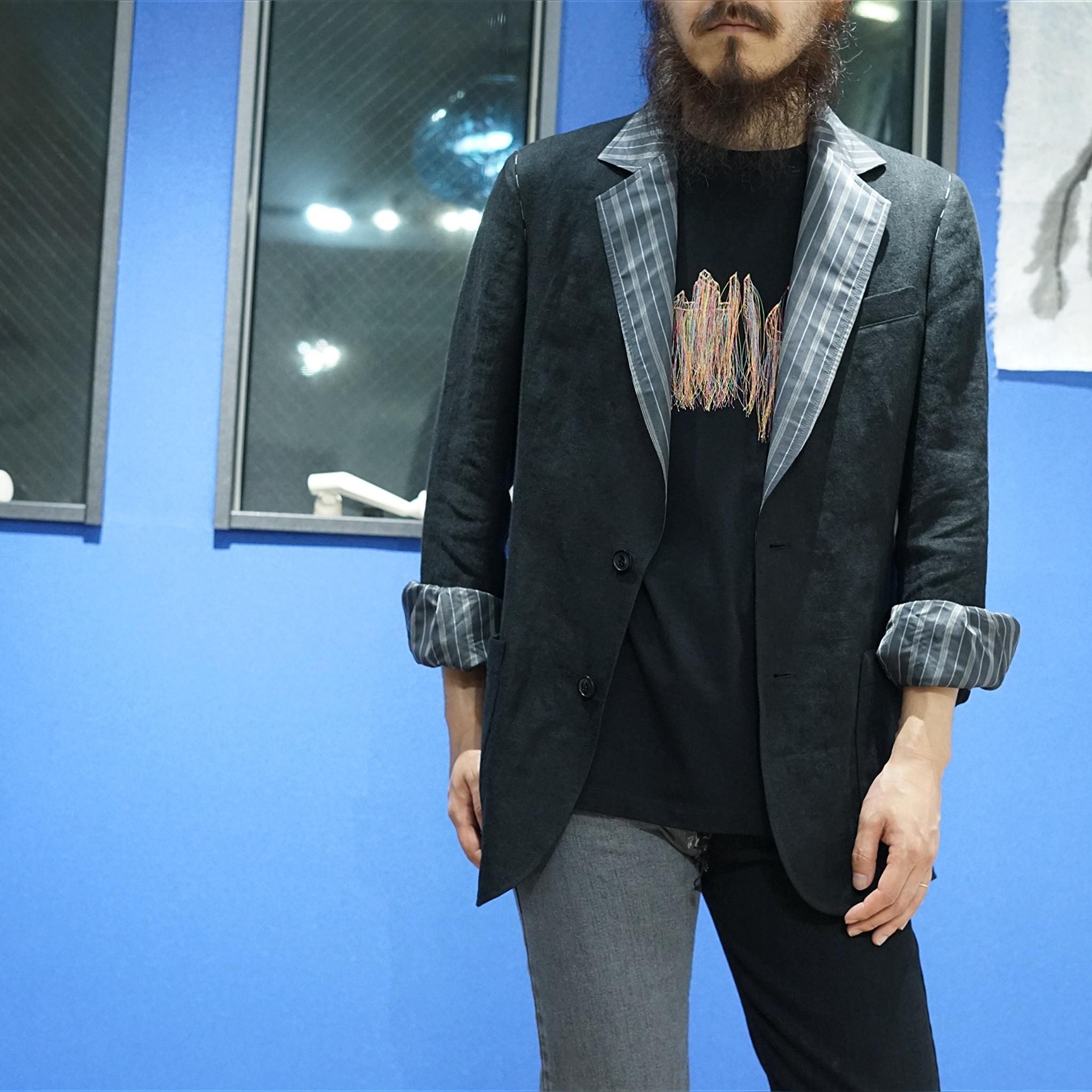 Maison Margiela Defile Co Ed Collection リネンストライプジャケット Amanojak Maison Margiela Defile Co Ed Collection リネンストライプジャケット Amanojak