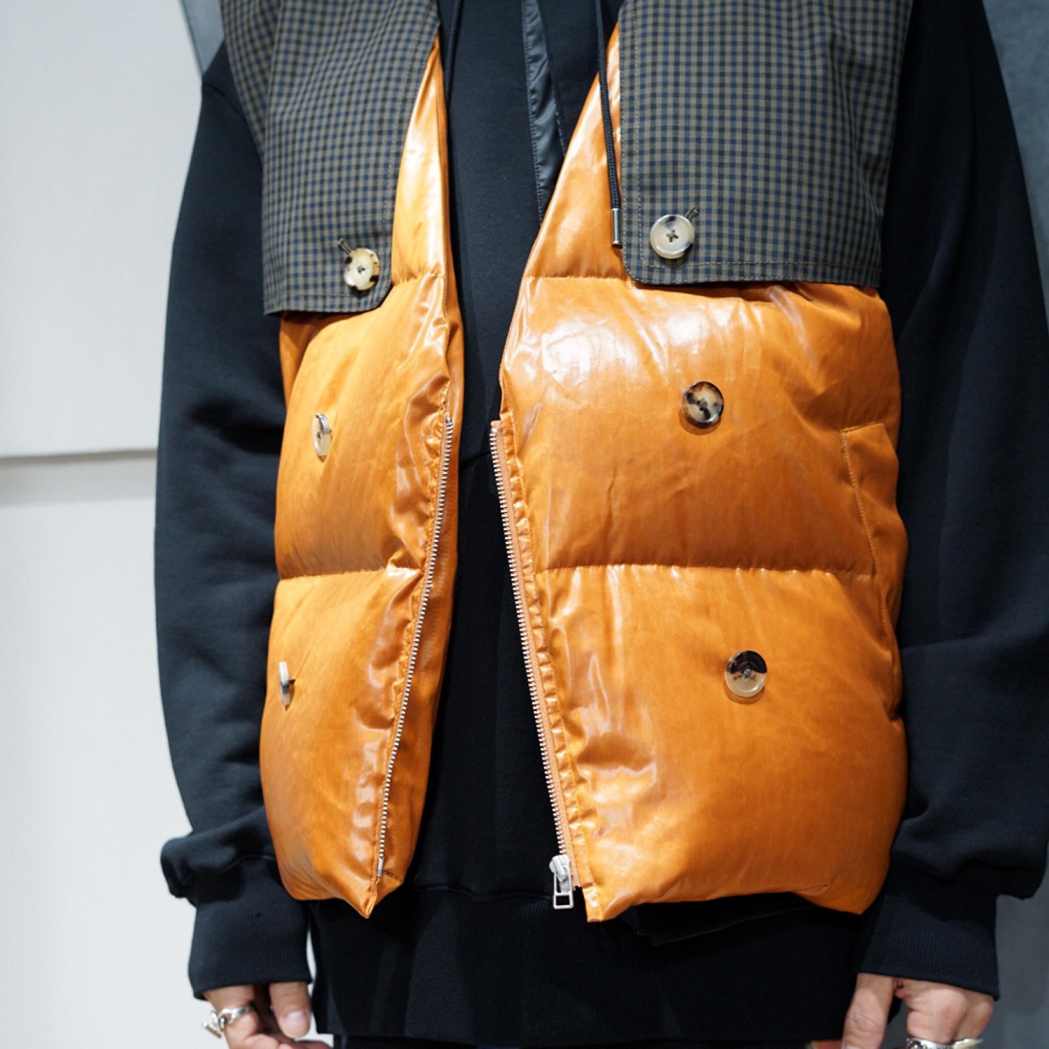 レッド系 feng chen wang 22aw ダウンデタッチャブルトレンチコート XS