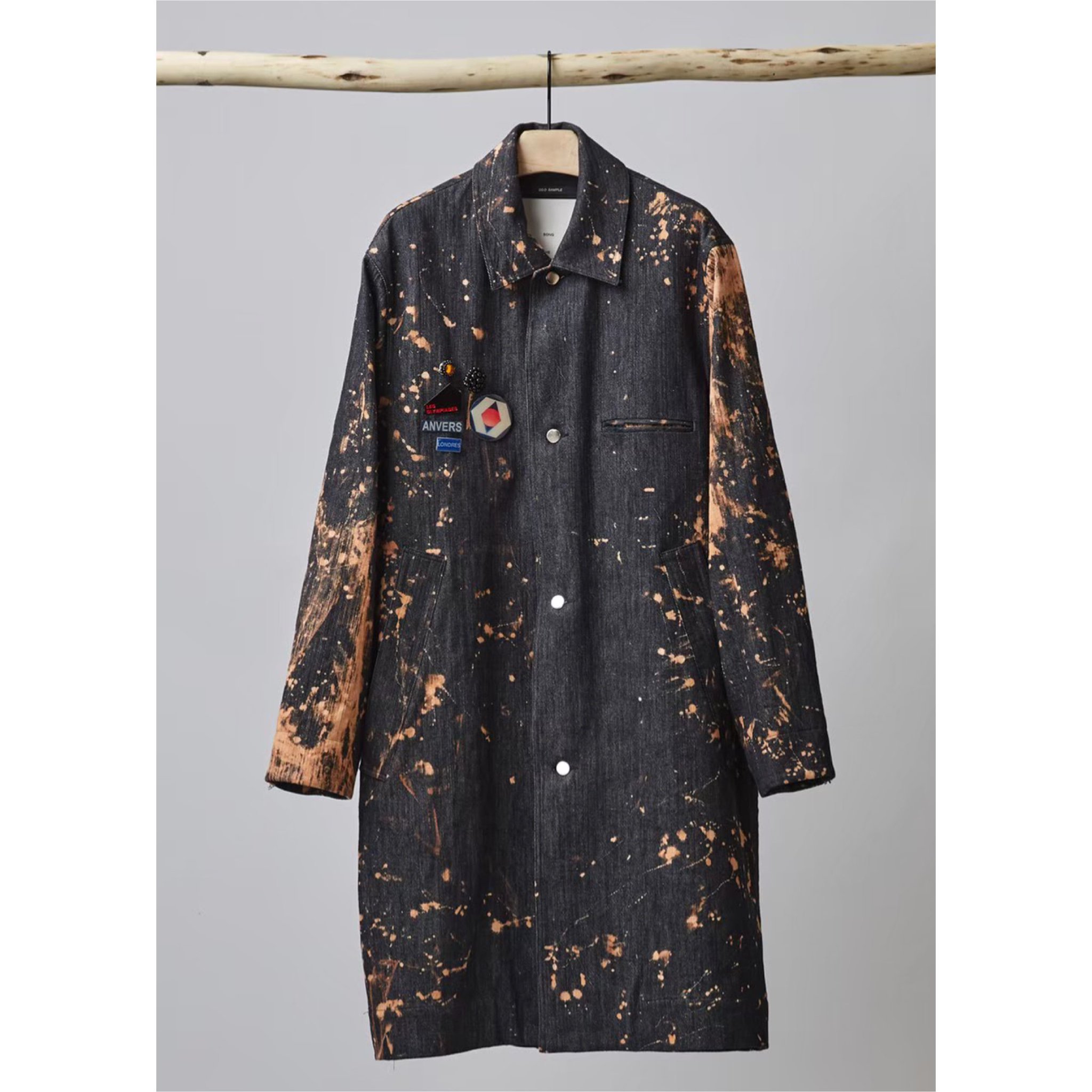 【SONG FOR THE MUTE】COACH COAT -BLEACHED DENIM-