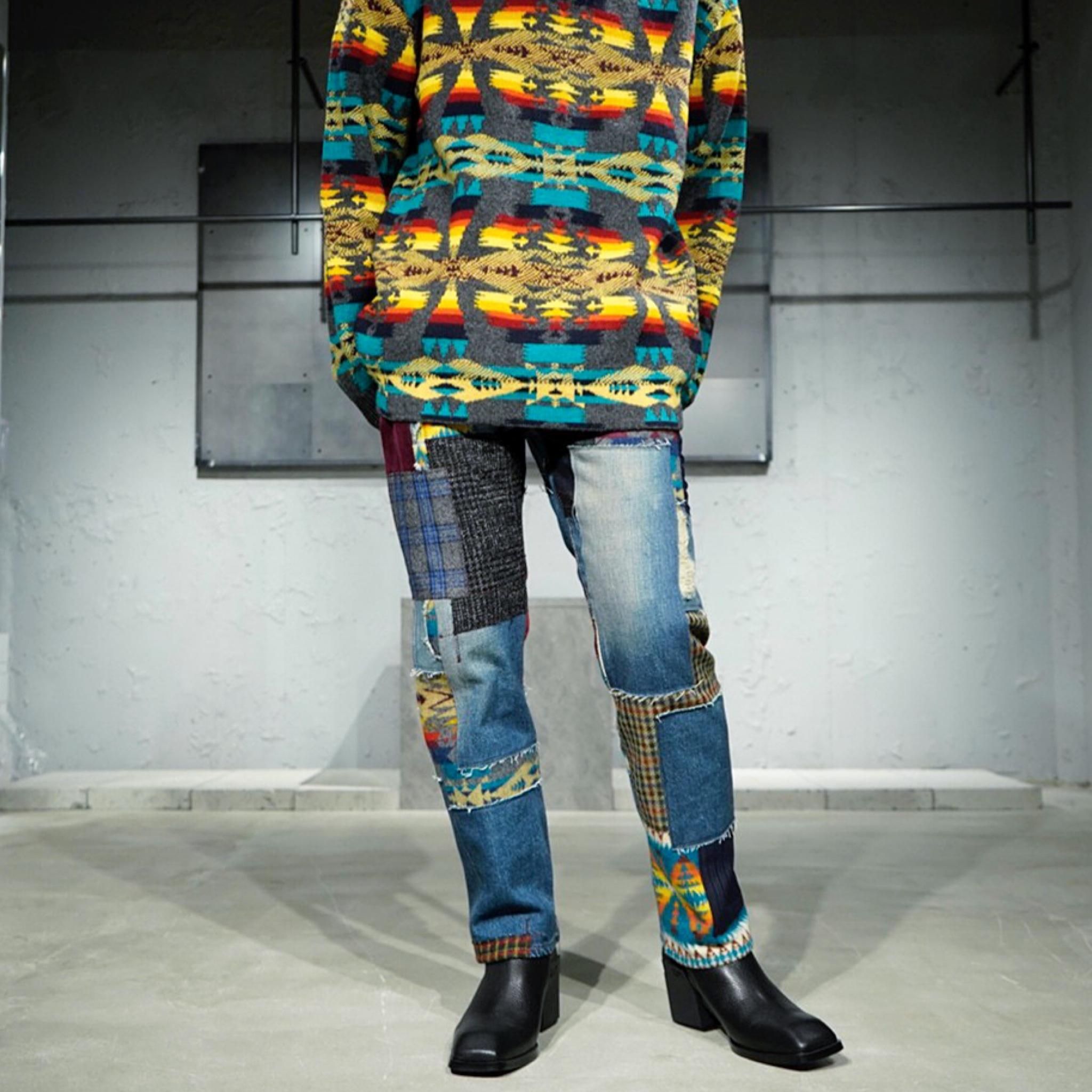 JUNYA WATANABE MAN(ジュンヤワタナベマン)- ×PENDLETON×Levi's 511 パッチワークデニム -Amanojak.