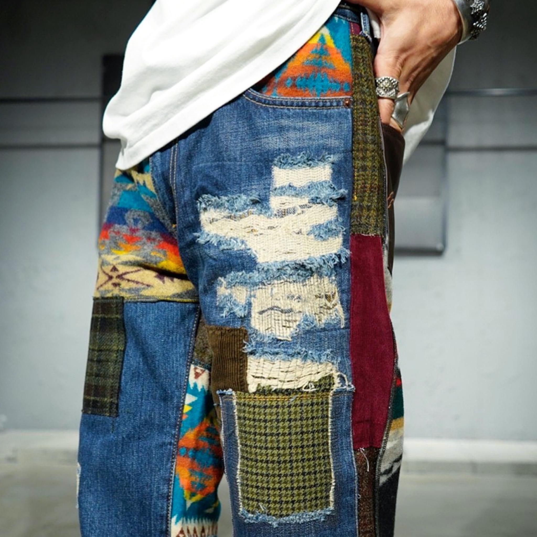 JUNYA WATANABE×LEVI's×PENDLETON パッチワークD大きな傷がある難あり