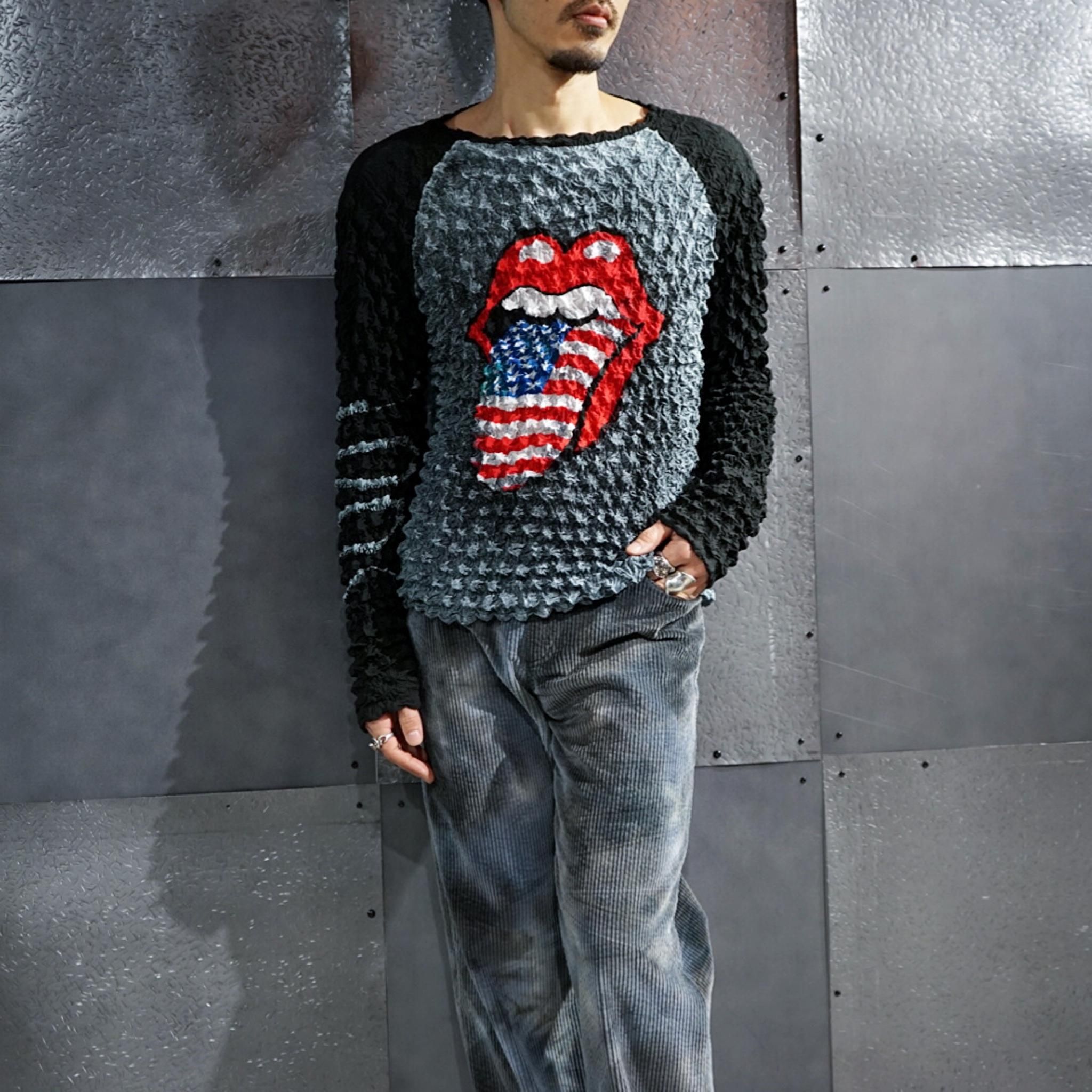 MASUエムエーエスユー "TONGUE AND LIPS"POPCORN RAGLAN L/S T SHIRTS Amanojak