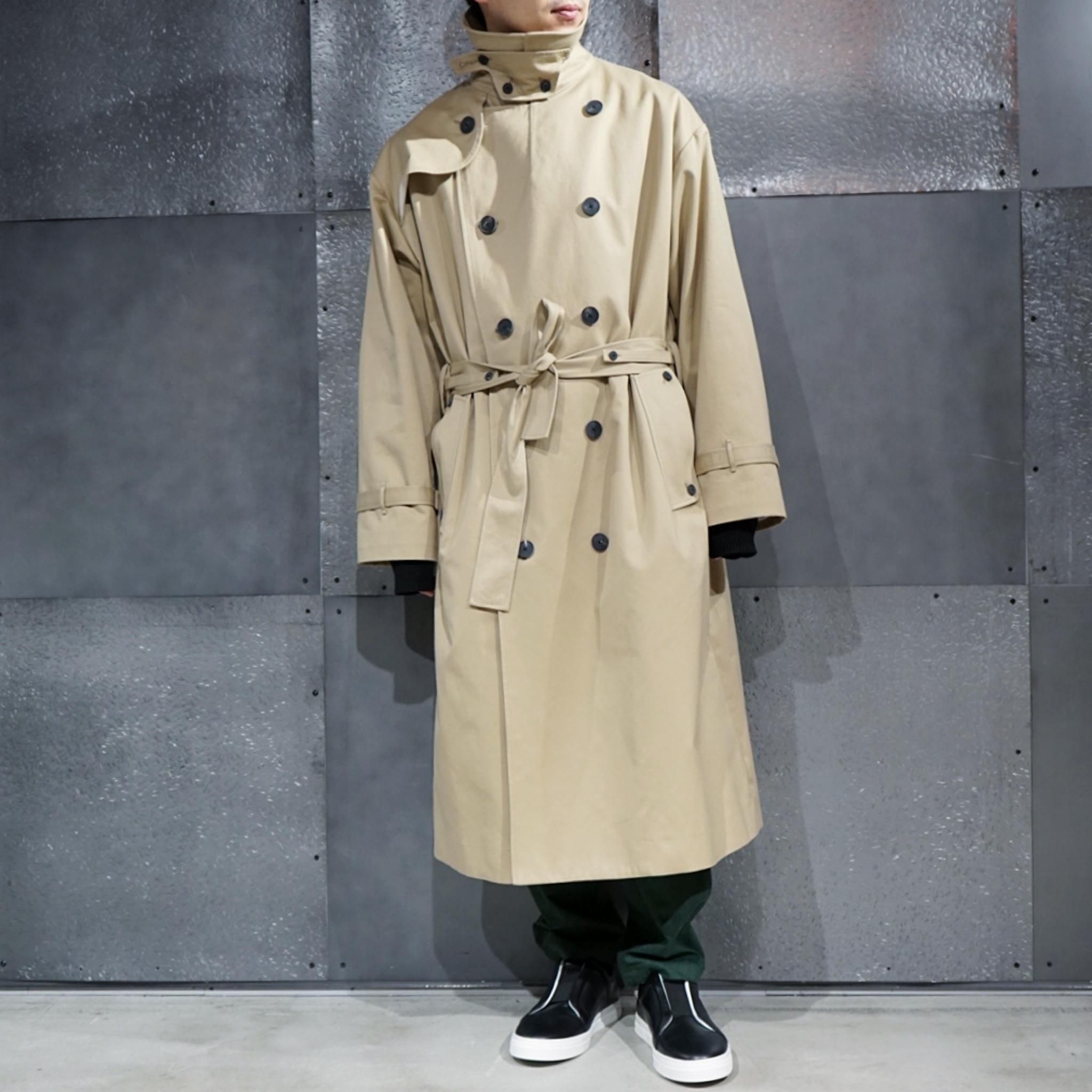 ATON(エイトン)-WEST POINT OVERSIZE TRENCH COAT -Amanojak.