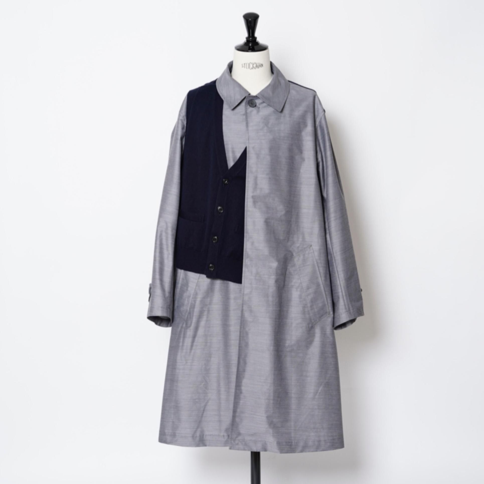 kolor(カラー)-ドッキングカーディガンコート GRAY-Amanojak.