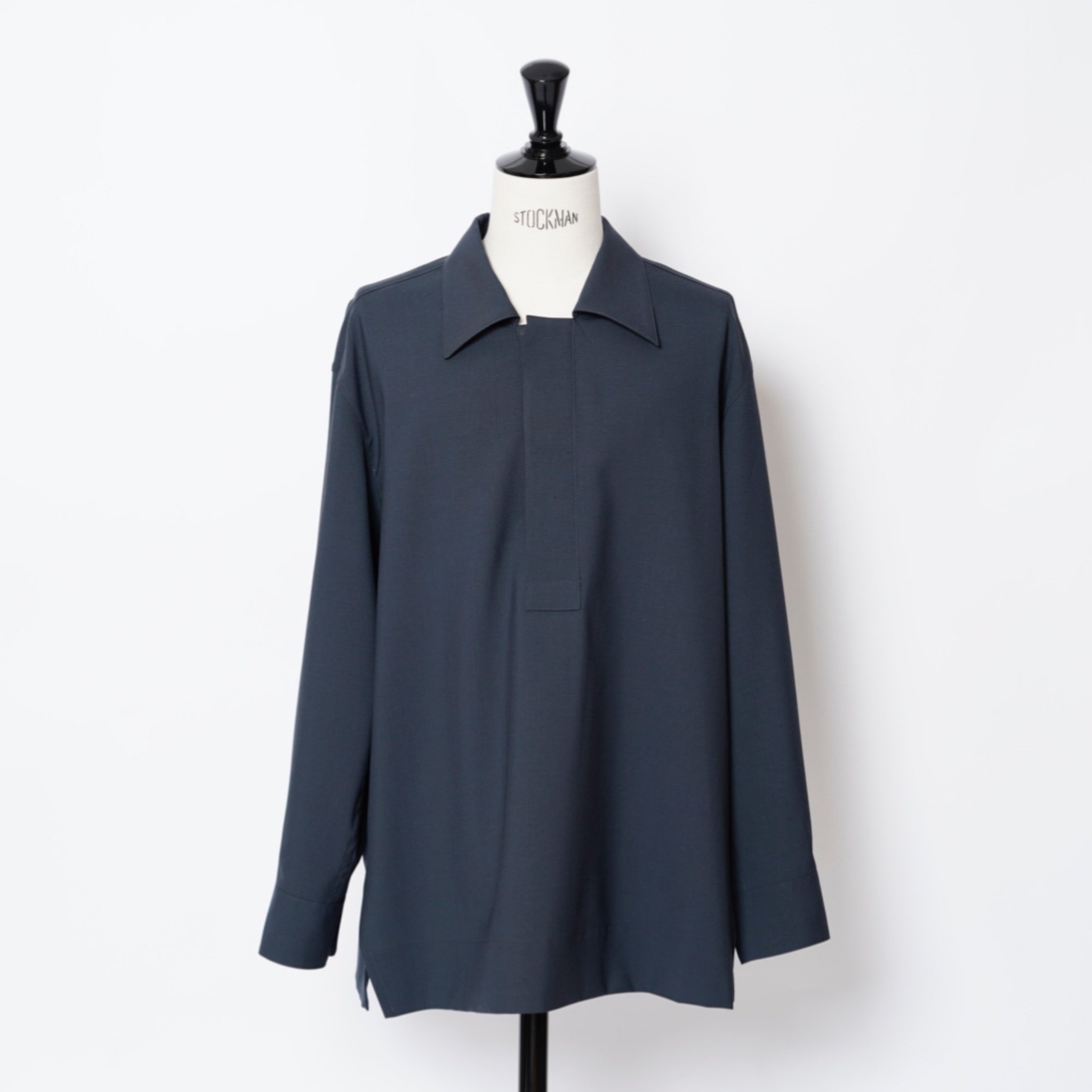 【OVERCOAT】<br>WOOL SHIRTING<br>PULLOVER TOP