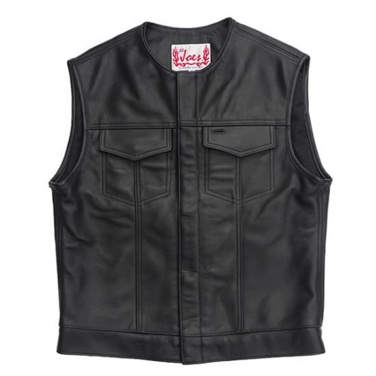 【未使用品】リルジョー　Lil Joes レザー ベスト XL SOA vest リルジョーレザー SOA VEST（襟無しモデル）｜Lil Joes