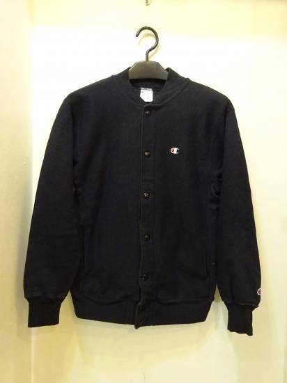 80s champion reverse weave スナップカーディガン 黒