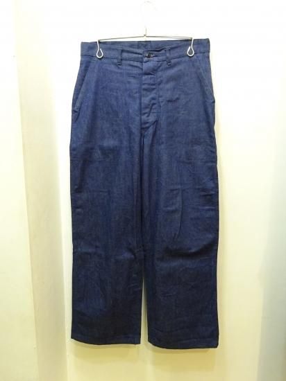 40s us navy デニム パンツ-