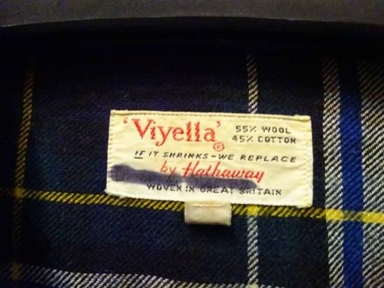 50年代製 Hathaway フランネル オープンカラーシャツ