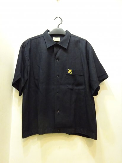 50年代製 Hilton ボーリングシャツ 黒レーヨン size XL