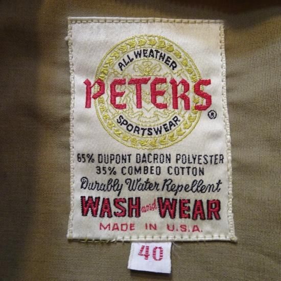 デッドストック！60'sアメリカ製PETERS All Weather wear 【公式通販】