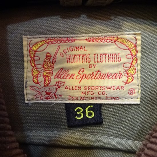 50年代製 Allen Sportswear コットンサテン ハンティングジャケット