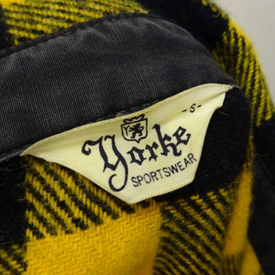 60s 70s yorke wool shirt ヴィンテージ チェックシャツ