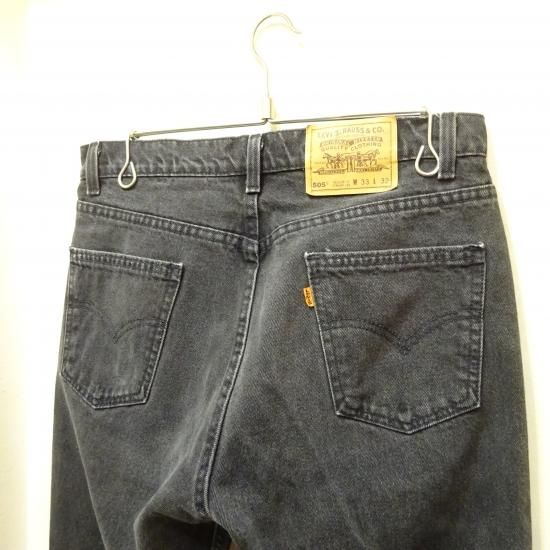 90年代製 リーバイス 505 ブラック デニム パンツ 表記 W33 L32 90年代製 リーバイス 505 ブラック デニム パンツ 表記 W33 L32