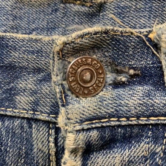 40年代 LEVI'S 501XX 47モデル 片面タブ レザーパッチ W30.5 40年代 LEVI'S 501XX 47モデル 片面タブ レザーパッチ W30.5